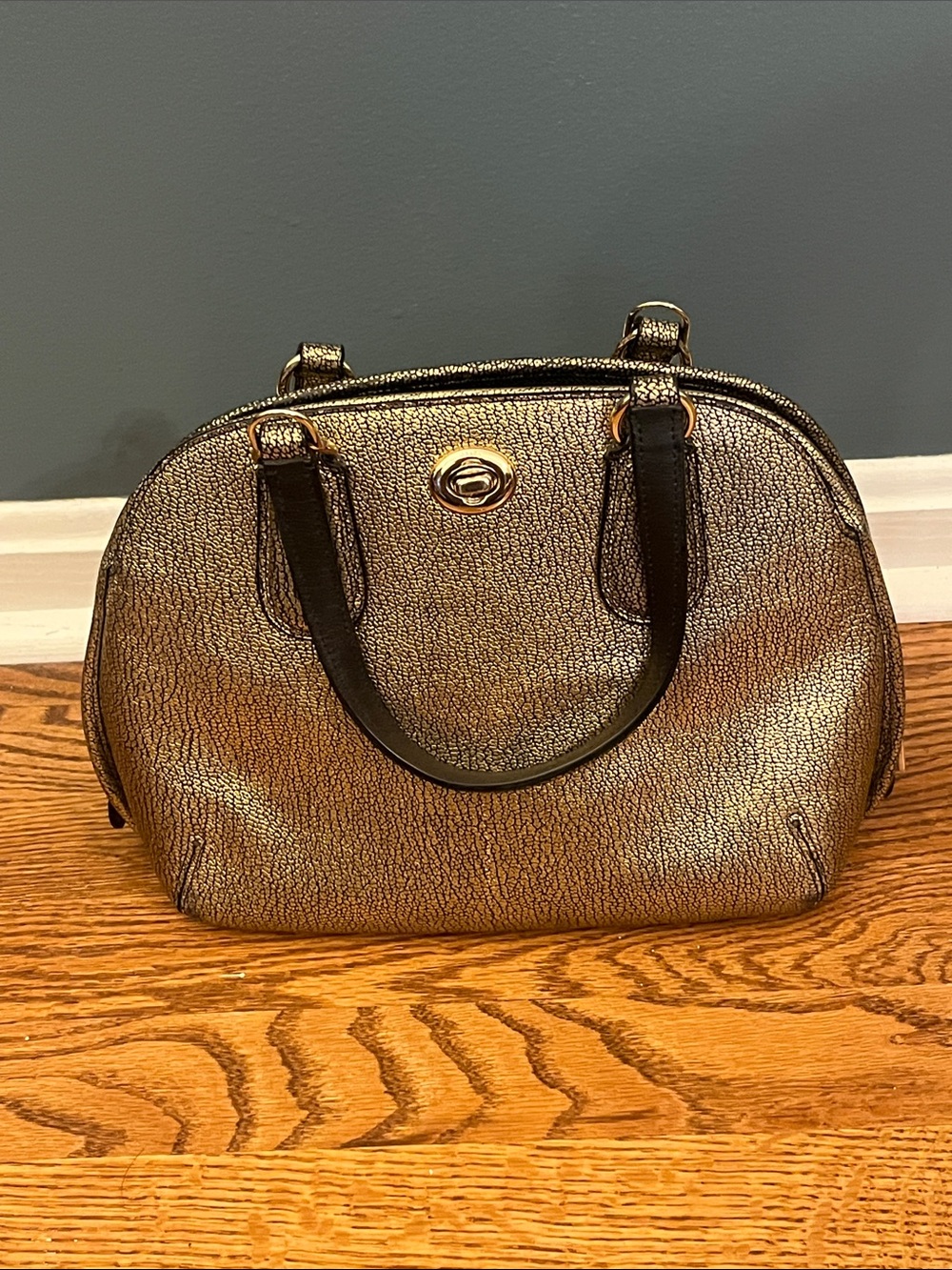 Coach Mini Prince Street Satchel Gold Leather Bag Alma Style COA No36987